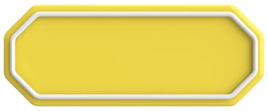 Üç boyutlu düğme. Boş tuş. 3B illüstrasyon.