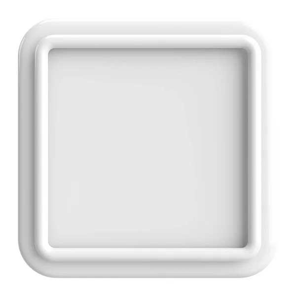 Кнопка Прямоугольника Пустой Значок Иллюстрация — стоковое фото