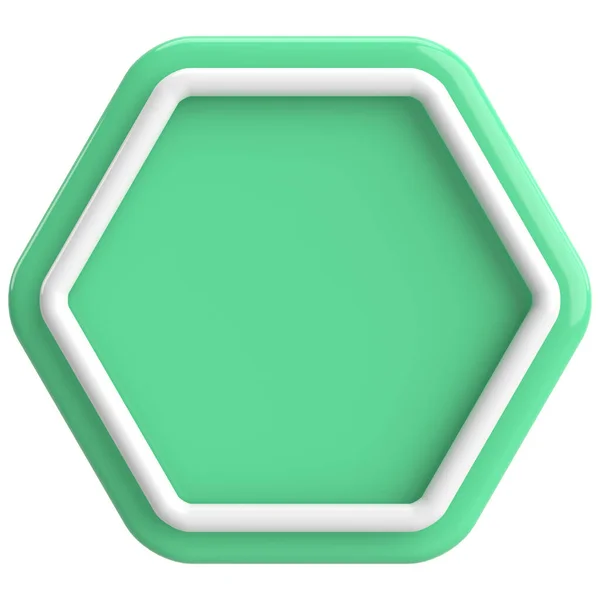 Hexagonknapp Töm Knappen Illustration — Stockfoto