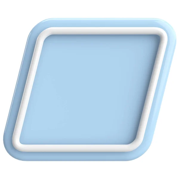 Rhombus Button Empty Button Illustration — Stock Photo, Image