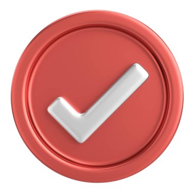 3 boyutlu onay kutusu. İşaretle. 3B illüstrasyon.