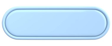 Üç boyutlu düğme. Boş tuş. 3B illüstrasyon.