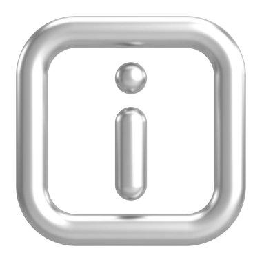 Üç boyutlu bilgi simgesi. 3B illüstrasyon.