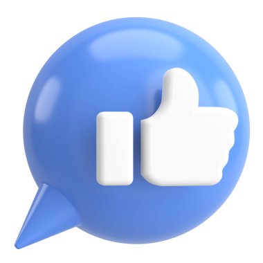 İkon gibi. Düğme gibi. 3B illüstrasyon.