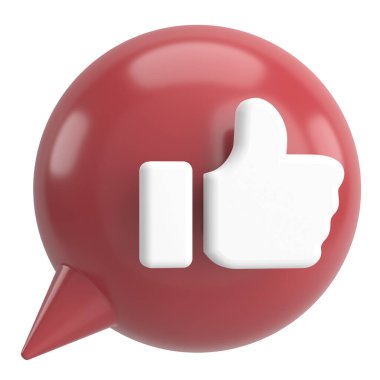 İkon gibi. Düğme gibi. 3B illüstrasyon.