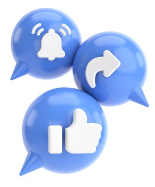 Ortak abonelik simgesi gibi. 3B illüstrasyon.