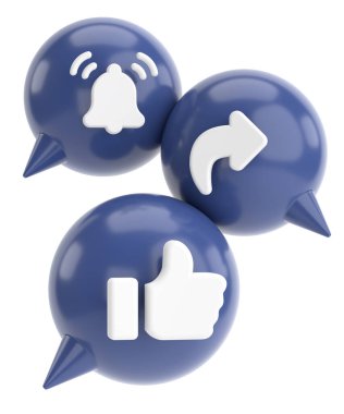 Ortak abonelik simgesi gibi. 3B illüstrasyon.