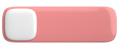 Üç boyutlu düğme. Boş tuş. 3B illüstrasyon.