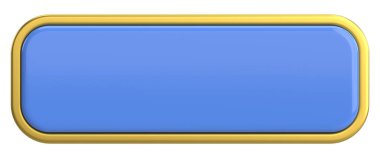 Üç boyutlu düğme. Boş tuş. 3B illüstrasyon.