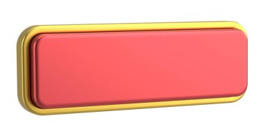 Üç boyutlu düğme. Boş tuş. 3B illüstrasyon.