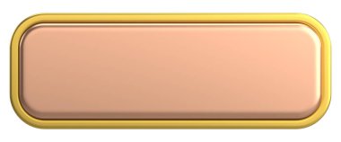 Üç boyutlu düğme. Boş tuş. 3B illüstrasyon.