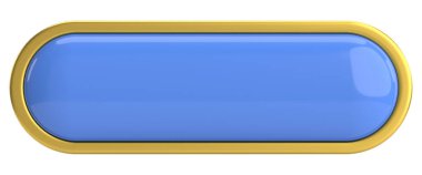 Üç boyutlu düğme. Boş tuş. 3B illüstrasyon.