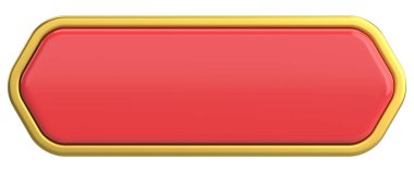 Üç boyutlu düğme. Boş tuş. 3B illüstrasyon.