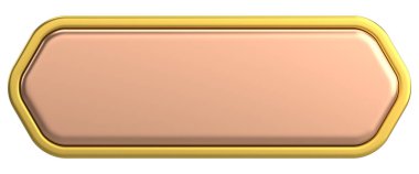 Üç boyutlu düğme. Boş tuş. 3B illüstrasyon.