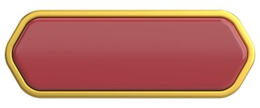 Üç boyutlu düğme. Boş tuş. 3B illüstrasyon.