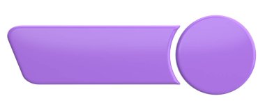 Üç boyutlu düğme. Boş tuş. 3B illüstrasyon.