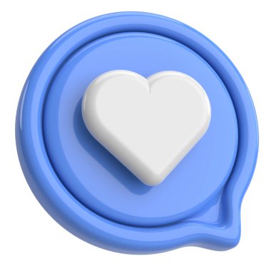 İkon gibi. Düğme gibi. 3B illüstrasyon.