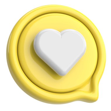 İkon gibi. Düğme gibi. 3B illüstrasyon.