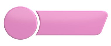 Üç boyutlu düğme. Boş tuş. 3B illüstrasyon.