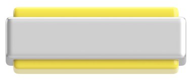 Üç boyutlu düğme. Boş tuş. 3B illüstrasyon.