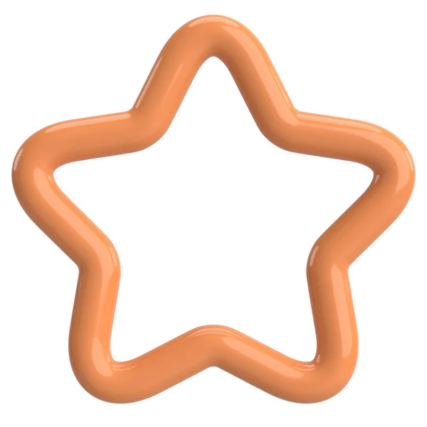 Boyutlu Yıldız Yıldız Ikonu Illüstrasyon — Stok fotoğraf