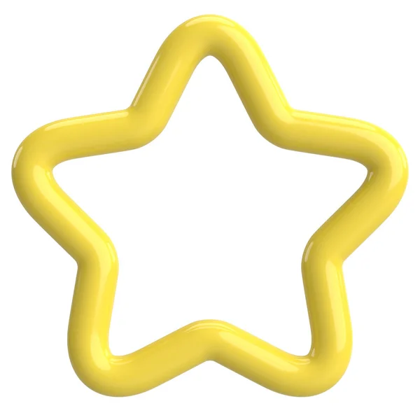 Boyutlu Yıldız Yıldız Ikonu Illüstrasyon — Stok fotoğraf