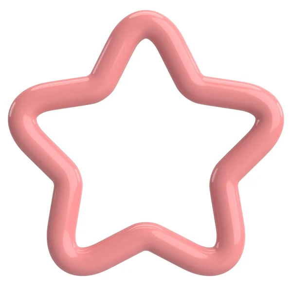 3Dスター 星のアイコン 3Dイラスト — ストック写真