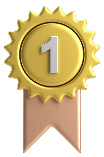 Medalha Número Ilustração — Fotografia de Stock