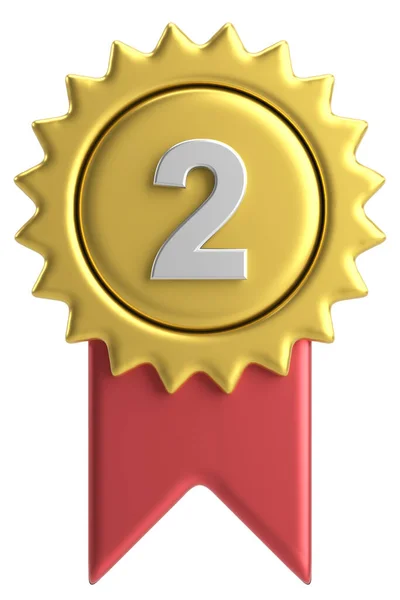 Medal Numer Dwa Ilustracja — Zdjęcie stockowe