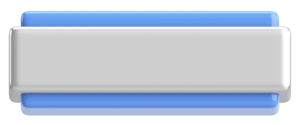 3Dボタン 空のボタン 3Dイラスト — ストック写真