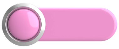 Üç boyutlu düğme. Boş tuş. 3B illüstrasyon.