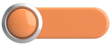 Üç boyutlu düğme. Boş tuş. 3B illüstrasyon.