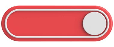 Üç boyutlu düğme. Boş tuş. 3B illüstrasyon.