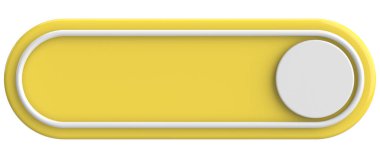 Üç boyutlu düğme. Boş tuş. 3B illüstrasyon.