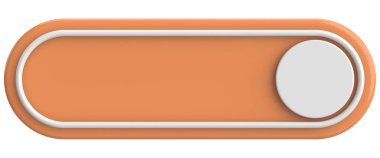 Üç boyutlu düğme. Boş tuş. 3B illüstrasyon.