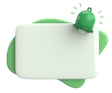 Üç boyutlu uyarı kutusu. 3B illüstrasyon.