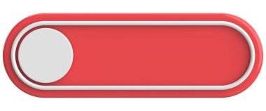 Üç boyutlu düğme. Boş tuş. 3B illüstrasyon.