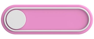 Üç boyutlu düğme. Boş tuş. 3B illüstrasyon.