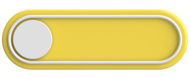 Üç boyutlu düğme. Boş tuş. 3B illüstrasyon.