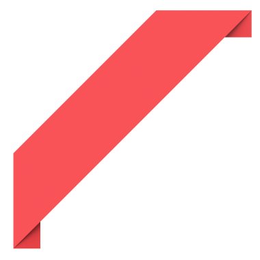 Köşedeki etiket. Köşedeki etiket. 3B illüstrasyon.