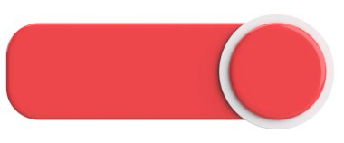 Üç boyutlu düğme. Boş tuş. 3B illüstrasyon.