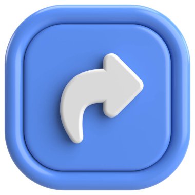 Paylaş düğmesi. Simgeyi paylaş. 3B illüstrasyon.