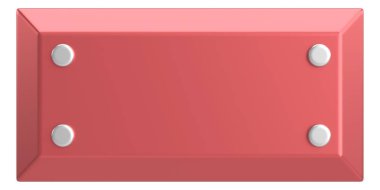 Üç boyutlu düğme. Boş tuş. 3B illüstrasyon.