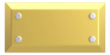 Üç boyutlu düğme. Boş tuş. 3B illüstrasyon.