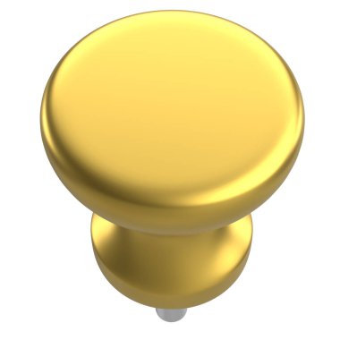 Pimi çek. Çizim iğnesi. Üç boyutlu pim. 3B illüstrasyon.