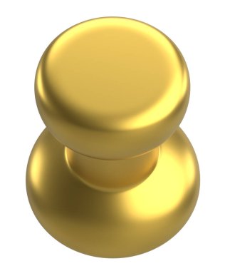 Pimi çek. Çizim iğnesi. Üç boyutlu pim. 3B illüstrasyon.