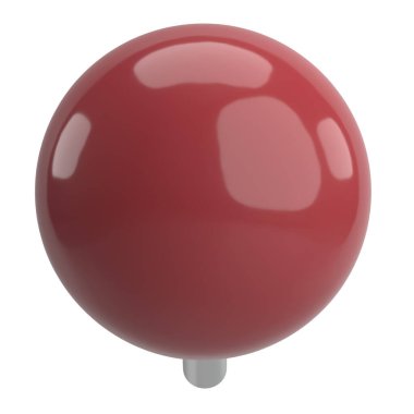 Pimi çek. Çizim iğnesi. Üç boyutlu pim. 3B illüstrasyon.