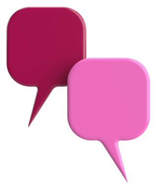 Konuşma balonu. Sohbet balonu. 3B illüstrasyon.