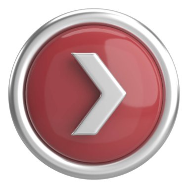 Sonraki düğme. Devam et düğmesi. 3B illüstrasyon.