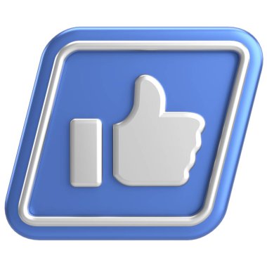 Düğme gibi. İkon gibi. 3B illüstrasyon.